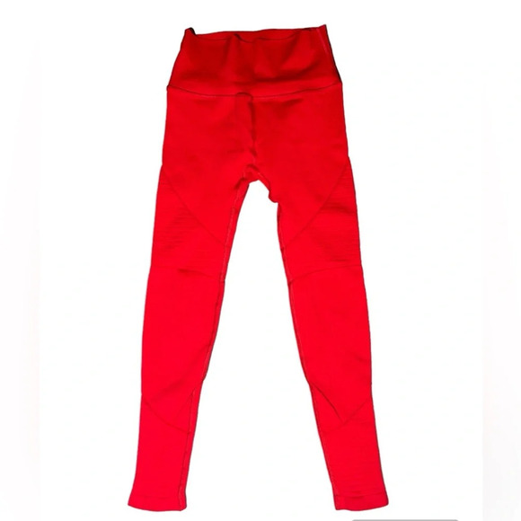 Alphalete Revival R6 Leggings Coral Red Size Small - Picture 1 of 3